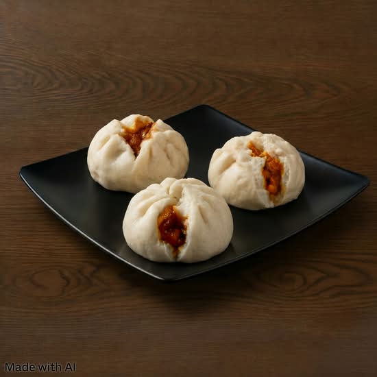 020. BBQ Pork Bun (3)/ 020. 叉烧包（3）